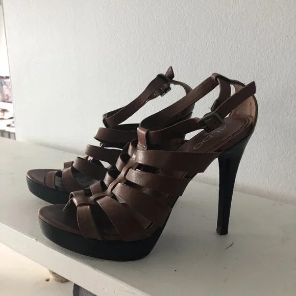 Aldo leather heels super sexy !! size 6 - Picture 2 of 5